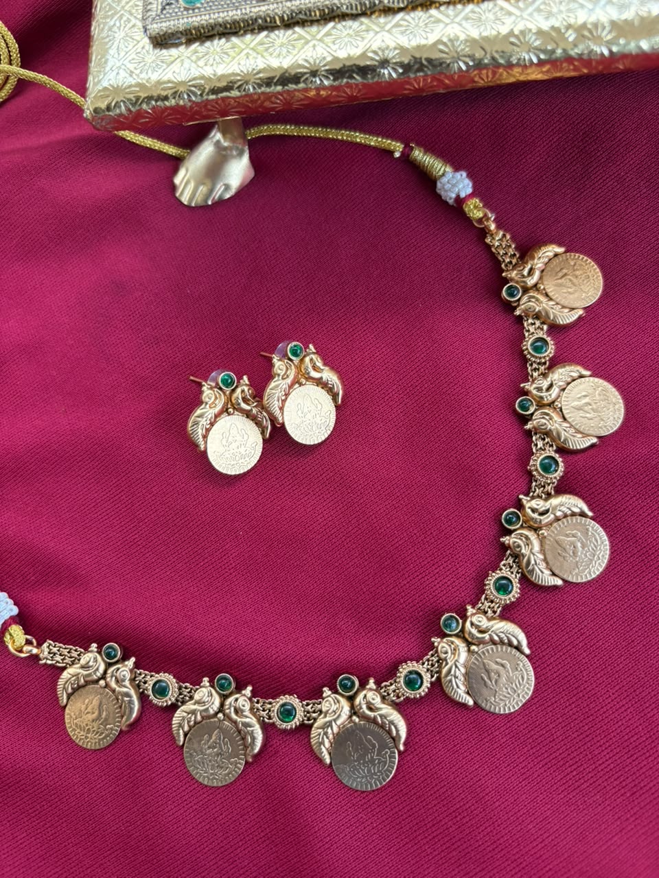 Coin Necklace – Matte Gold Traditional Jewellery