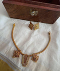 Balaji Necklace – Matte Gold Traditional Temple Jewellery