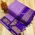 Premium purple  Kalyani Cotton Saree – Elegant Traditional Wear